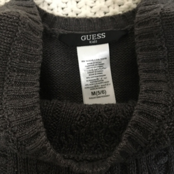 GUESS KNITTED GIRLS SWEATER DRESS IN GRAY SIZE 5/6 - Picture 5 of 7